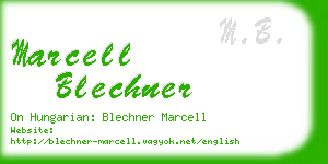 marcell blechner business card
